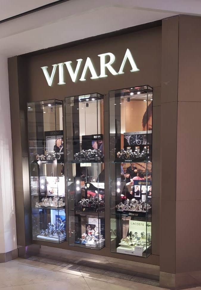 Vitrine de vidro em loja